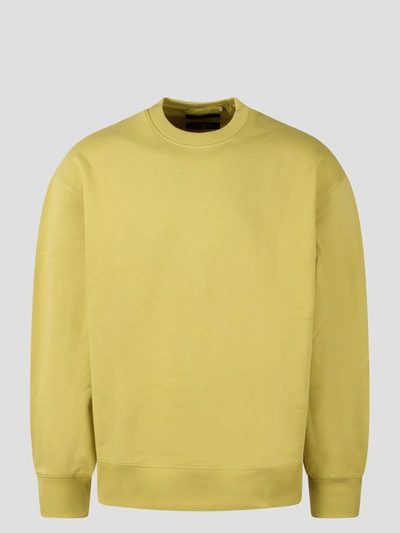 Y-3 Logo-appliquéd Organic Cotton-jersey Sweatshirt In Yellow
