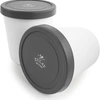 Zulay Kitchen 2 Pack 1 Quart Ice Cream Containers For Homemade Ice Cream - Reusable Ice Cream Container Set With L In Grey