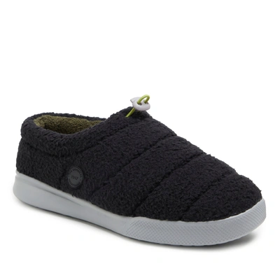 Dearfoams Men's Thompson Wool Blend Clog With Whipstitch Slippers In Dark Heather Gray