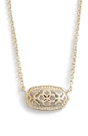 Kendra Scott Elisa Statement Necklace In Yellow Gold Plate