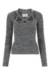 Isabel Marant Zoria Knitted Top In Anthracite