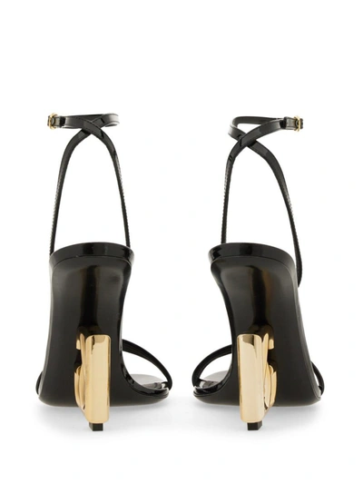 Dolce & Gabbana Leather Sandal In Black