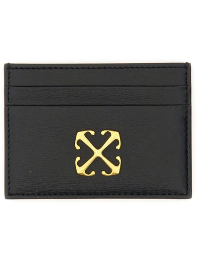 Off-white Card Holder With Logo In Black