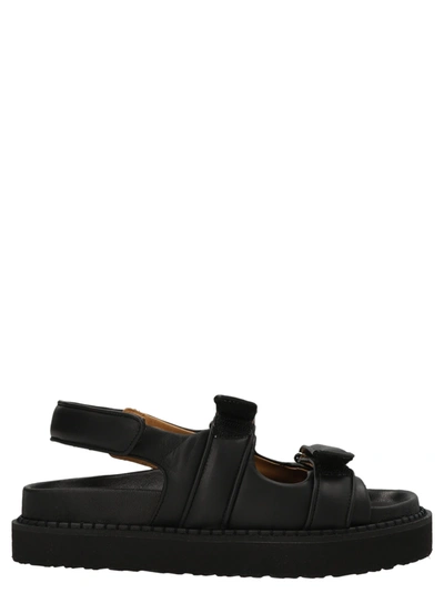Isabel Marant Madee Leather Sandals In Black