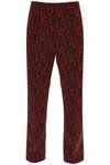 Baracuta X Needles Red Pants With Logo And Pattern In Multi