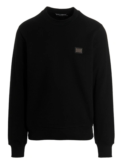 Dolce & Gabbana Cotton Sweatshirt In Negro