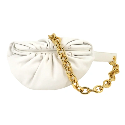 Bottega Veneta Pouch White Leather Shoulder Bag ()