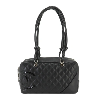 Pre-owned Chanel Cambon Black Leather Shopper Bag ()