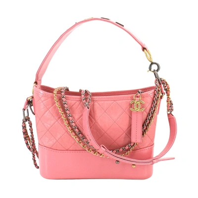 Pre-owned Chanel Gabrielle Pink Leather Shopper Bag ()