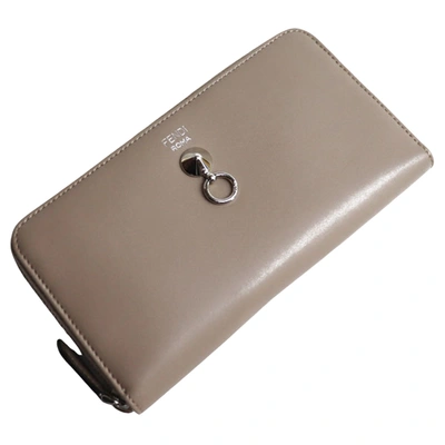 Fendi By The Way Grey Leather Wallet  ()