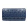 GUCCI GUCCI CONTINENTAL NAVY LEATHER WALLET  (PRE-OWNED)