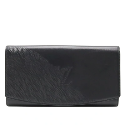 Pre-owned Louis Vuitton Aegean Black Leather Clutch Bag ()