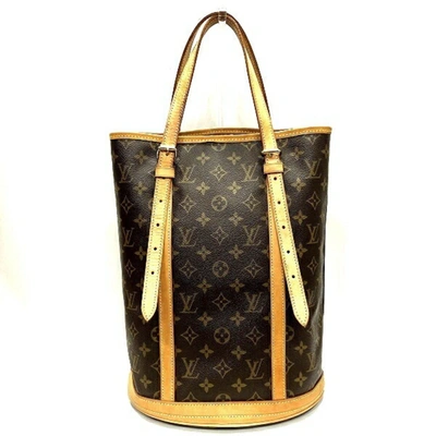 Pre-owned Louis Vuitton Bucket Gm Brown Canvas Shoulder Bag ()