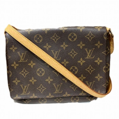Pre-owned Louis Vuitton Musette Tango Brown Canvas Shopper Bag ()