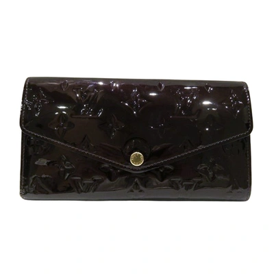 Pre-owned Louis Vuitton Sarah Black Patent Leather Wallet  ()