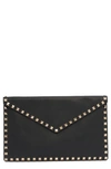 Valentino Rockstud Large Envelope Clutch Bag In Nero