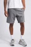 Carhartt Chase Straight-leg Logo-embroidered Cotton-blend Jersey Shorts In Gray