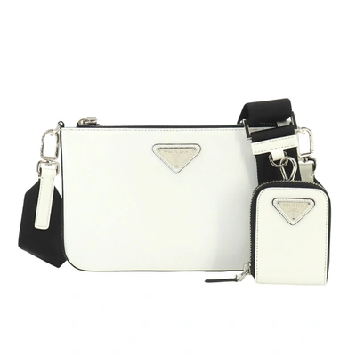 Prada Saffiano White Leather Shopper Bag ()