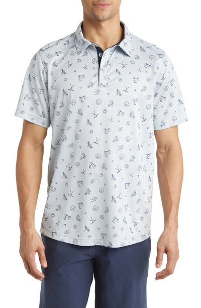 SWANNIES SWANNIES CHUBBS DOODLE PRINT GOLF POLO