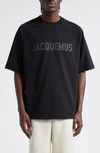 Jacquemus Le Typo Raglan T-shirt In Black
