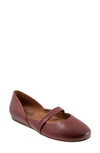 Softwalk Samara Flat In Dk Red