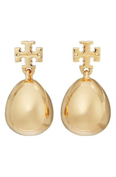 Tory Burch Small Kira Drop Earrings In Tory Gold