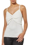 Ming Wang Knot Detail Jersey Camisole In White