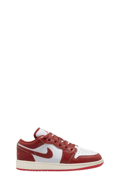 Jordan Kids' Air  1 Low Se Basketball Trainer In White/ Red/ Lobster/ Sail