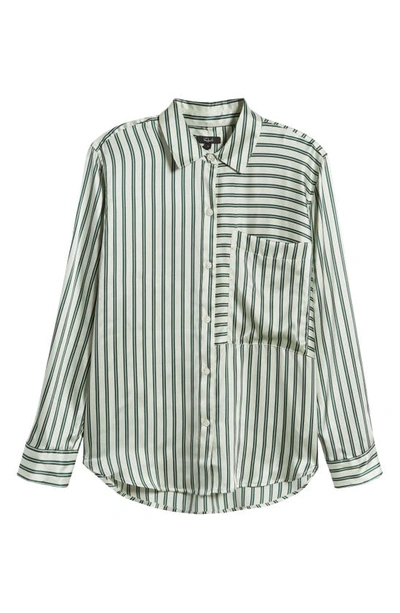 Rails Spencer Striped Silk Shirt In Multi