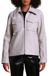Avec Les Filles Zip-up Utility Jacket In Bone