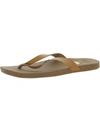 REEF CUSHION LINE WOMENS FAUX LEATHER THONG FLIP-FLOPS