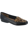 ARRAY FREEDOM WOMENS LEATHER LEOPARD PRINT LOAFERS