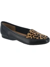 Array Freedom Womens Leather Leopard Print Loafers In Multi