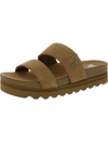 REEF VISTA HI WOMENS SUEDE SLIP ON SLIDE SANDALS