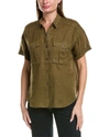 Alex Mill Utility Linen Shirt In Green