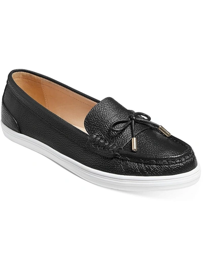 Jack Rogers Remy Weekend Womens Leather Bow Boat Shoes In Black