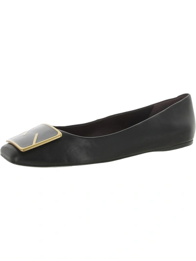 Sarto Franco Sarto Flexa Amaya 3 Womens Leather Square Toe Ballet Flats In Black