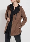 LYSSÉ LONDON QUILTED JACKET IN COLD CHESTNUT