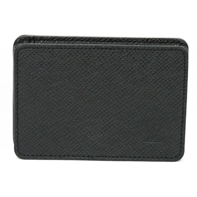 Pre-owned Louis Vuitton Porte-monnaie Leather Wallet () In Black