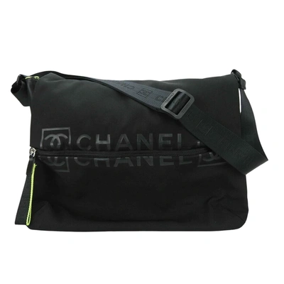 Pre-owned Chanel Sport Line Synthetic Shoulder Bag () In Black