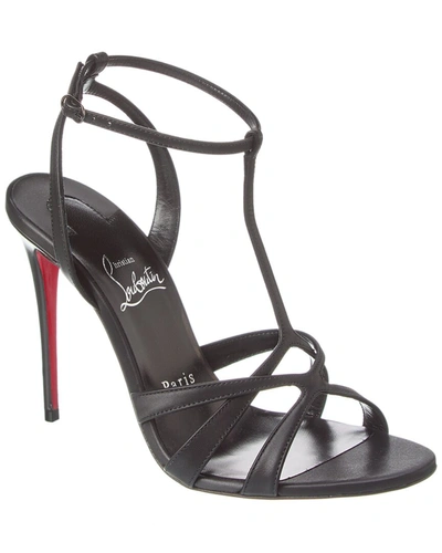 Christian Louboutin Tangeuva Leather Sandals 100 In Black