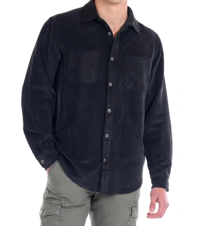 Original Paperbacks Lowell Relaxed Fit Corduroy Button-up Shirt In Black