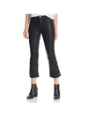 BLANKNYC THE VARICK WOMENS FAUX LEATHER FLARED CROPPED PANTS