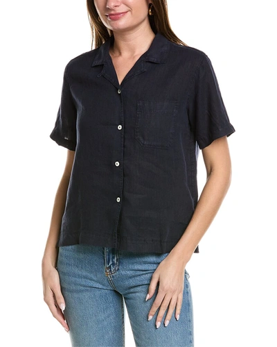 Alex Mill Maddie Linen Camp Shirt In Dark Navy