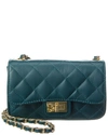PERSAMAN NEW YORK GIA QUILTED LEATHER SHOULDER BAG