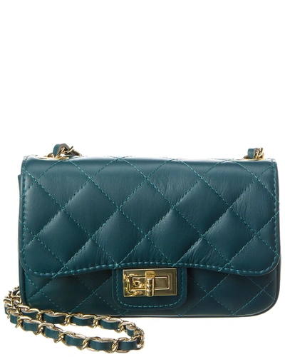 Persaman New York Gia Quilted Leather Shoulder Bag In Green