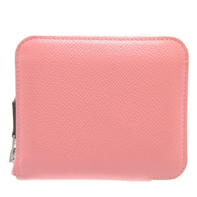 Hermes Silk'in Leather Wallet () In Pink