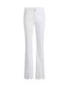 CINQ À SEPT WOMEN'S BRAIDED DENIM FLARED FERNA PANT IN WHITE