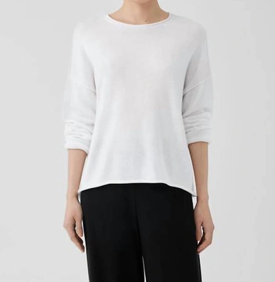 Eileen Fisher Boxy Pullover In White