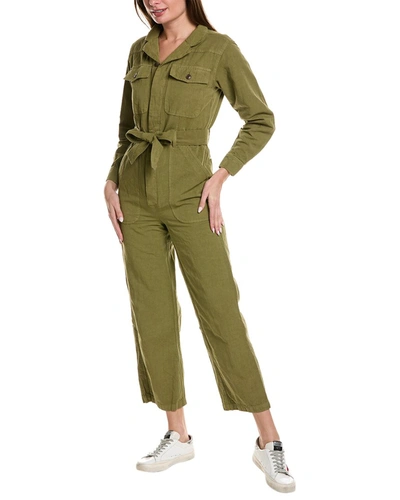 Alex Mill Mel Linen-blend Jumpsuit In Green